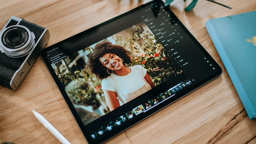 Photo editing on an iPad Pro in Lightroom, photo 1