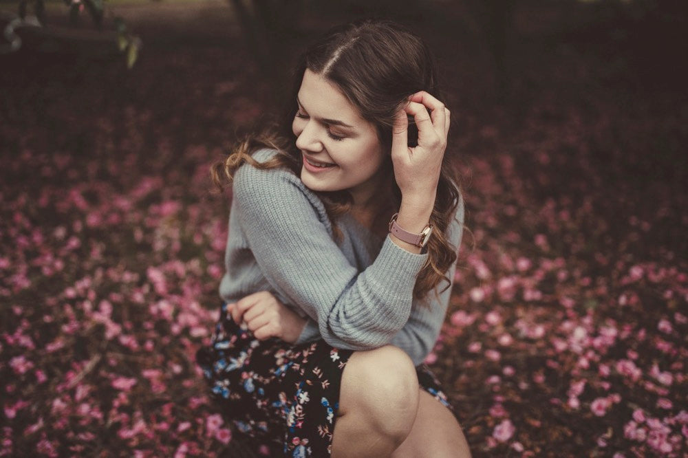 Portrait of a non-model posed at dusk in the Spring at Dusk shoot, photo 1