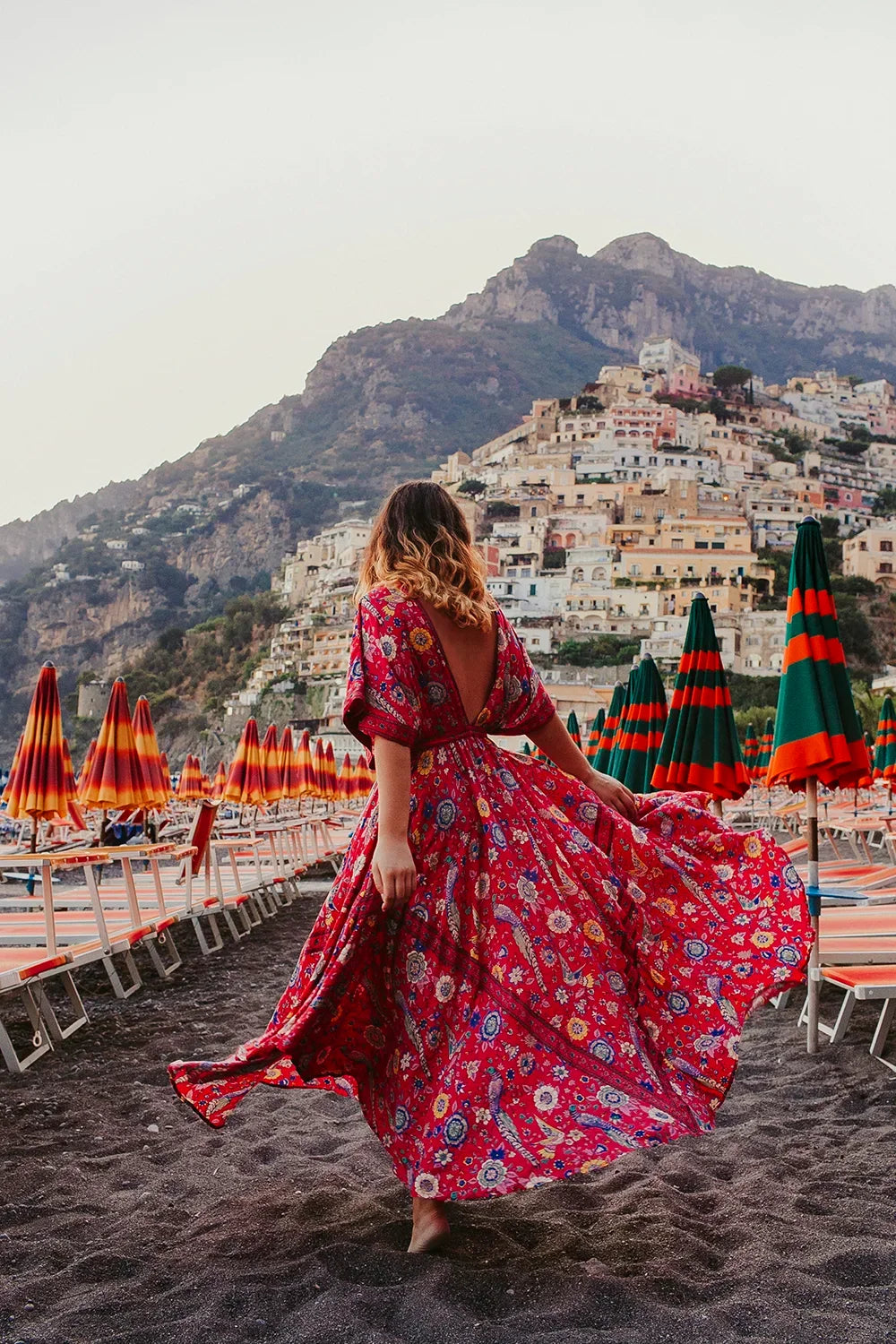 Portrait and travel photo in Positano on the Amalfi Coast, Italy, photo 1