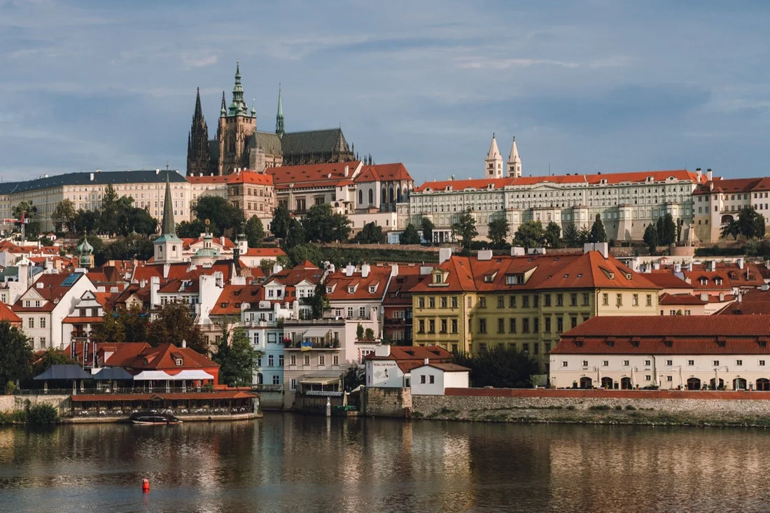 Sunrise cityscape photo of Prague shot with an 85mm lens, photo 1