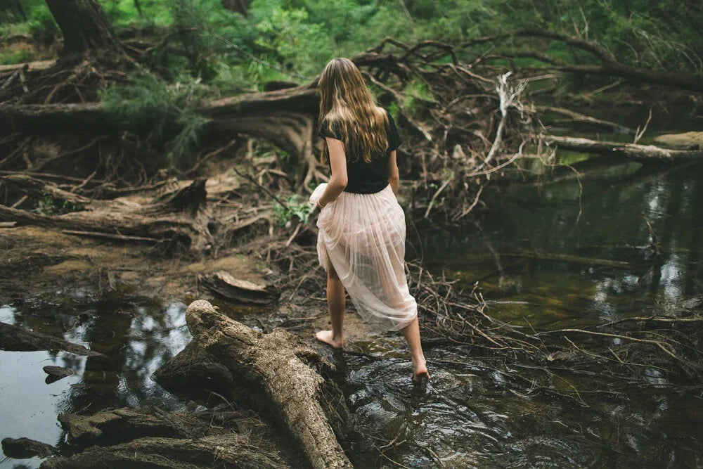 Moody portrait shot in a natural lagoon, photo 1