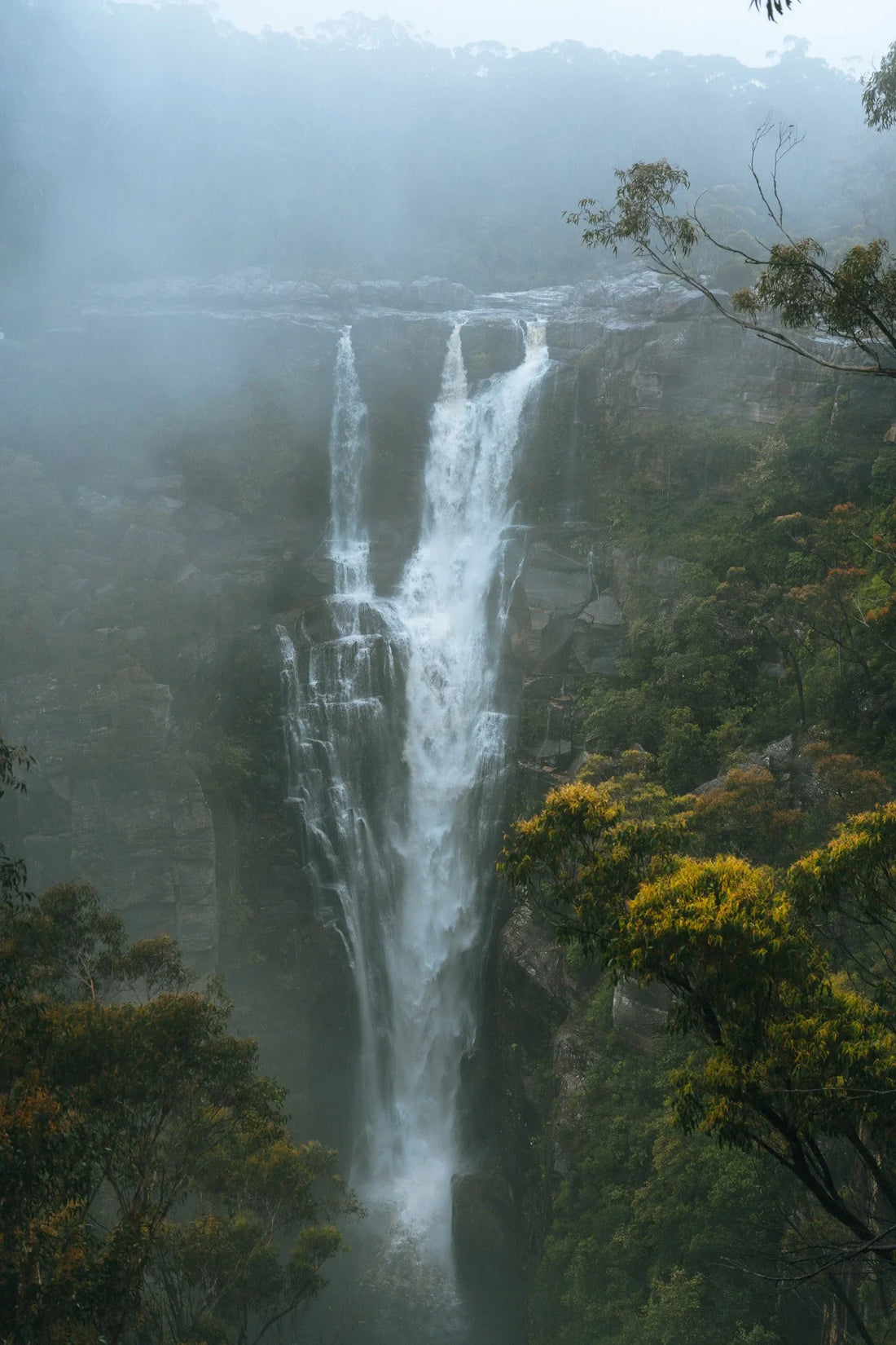 Foggy waterfall photo taken on the Sony A7IV and Tamron 35-150mm, photo 1
