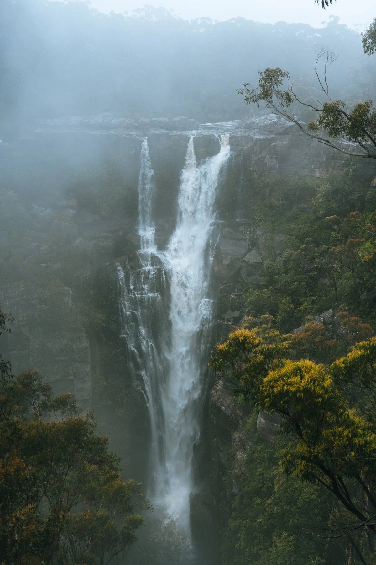 Foggy waterfall photo taken on the Sony A7IV and Tamron 35-150mm, photo 1