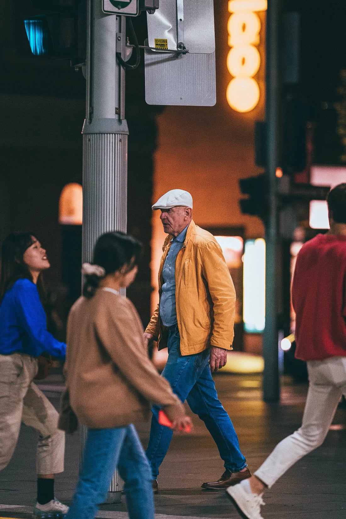Night street photo taken on the Sony A7SIII and GM 135mm f1.8, photo 1