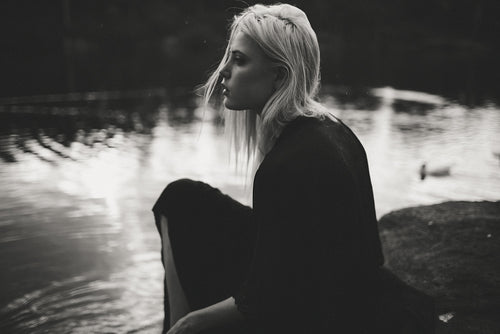 Charcoal black and white film Lightroom preset before and after: edited with Charcoal